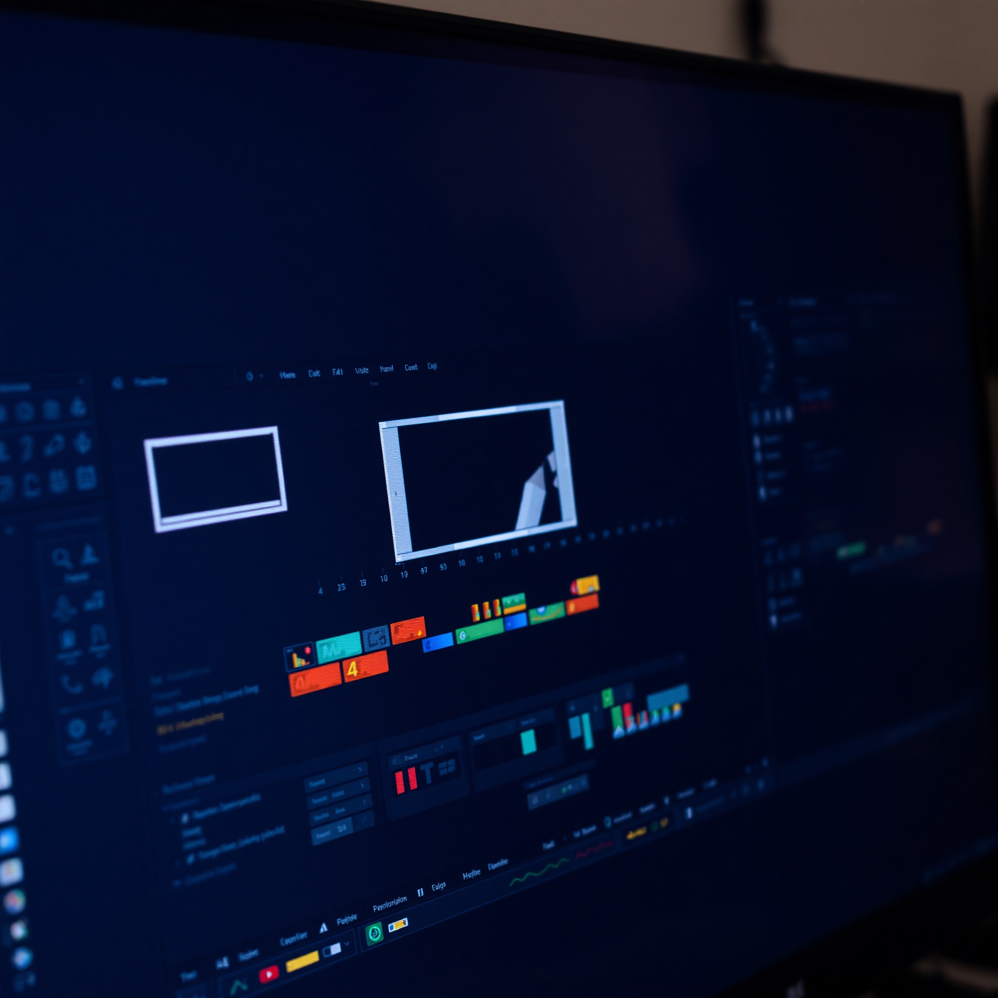Pantalla de software de animación 2D mostrando timeline, frames y herramientas de edición profesional