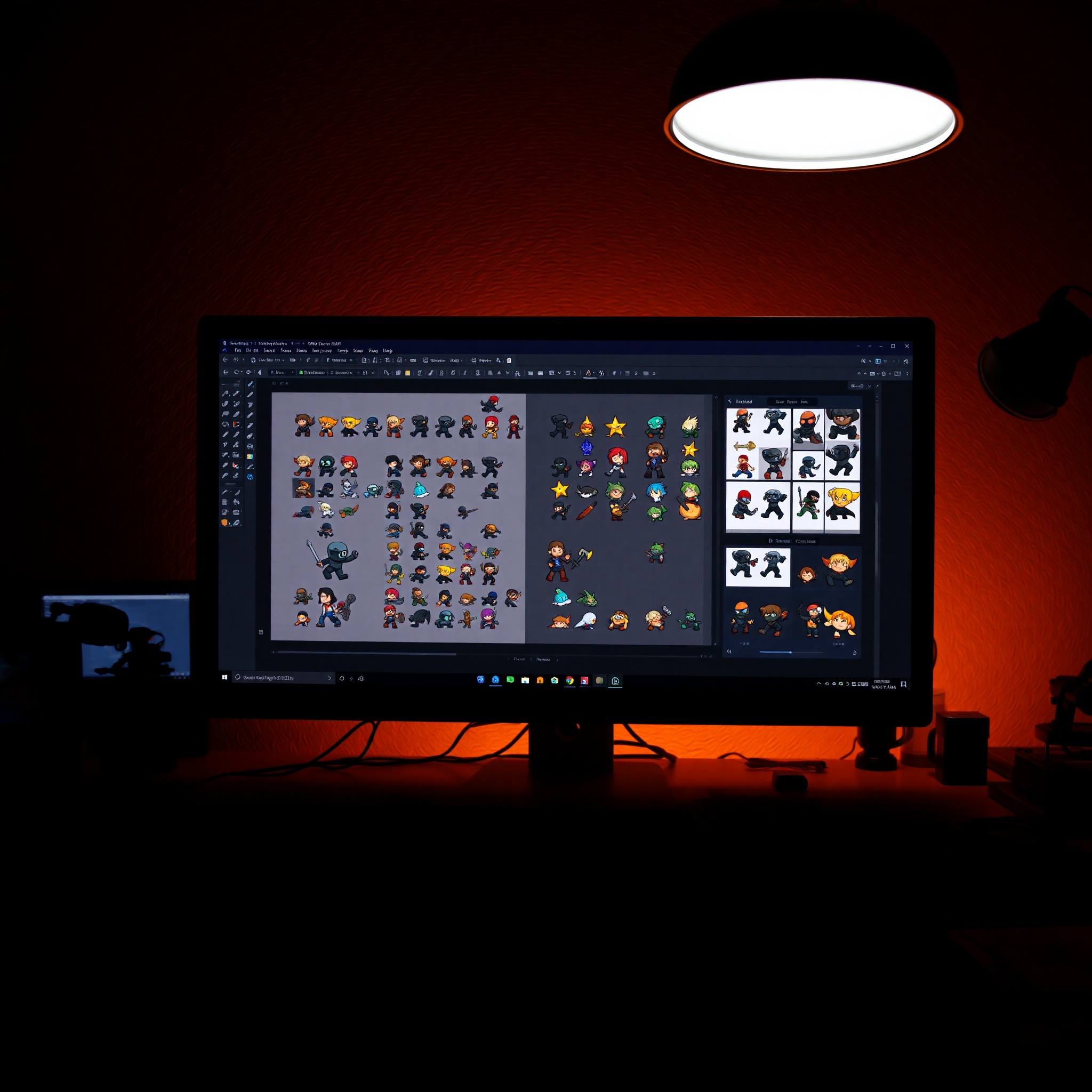 Tutorial de pixel art mostrando técnicas básicas de sombreado y creación de sprites